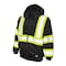 Tough Duck High Visibility Sweatshirt, 1, O, Polyester, Black, 2XL S49421 - alternate 1