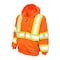 Tough Duck High Visibility Hooded Sweatshirt, 2, R, Polyester, Orange, 2XL S49421 - alternate 1