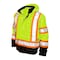 Tough Duck Men's Hi-Vis 3-in-1 Safety Bomber Jacket, 300D Poly Oxford with PU Coating, Type R, Xl S41311 - alternate 1