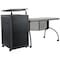 National Public Seating Desk and Lectern, 24 in D X 41 in H, 68 in W X Plastic, Charcoal TWP - alternate 1