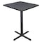 Cain Square Cain Cafe Table, Wood, Metal Top, Grey TCB3030GY - alternate 1
