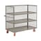 Little Giant 12 ga. Steel 3 Sided Mesh Stock Cart 3600 lb. Capacity, 66"L x 30-1/2"W x 57"H T2-3060-6PY - alternate 1