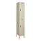 Hallowell Wardrobe Locker, 12 in W, 15 in D, 78 in H, (1) Wide, (2) Tier, Tan UEL1258-2PT - alternate 1