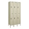 Hallowell Wardrobe Locker, 36 in W, 12 in D, 78 in H, (2) Tier, (3) Wide, Tan UEL3228-2A-PT - alternate 1