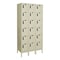 Hallowell Box Locker, 36 in W, 12 in D, 78 in H, (3) Wide, (6) Tier, Tan UEL3228-6PT - alternate 1