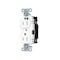 Hubbell Wiring Device-Kellems Straight Blade Receptacle, 5-15R, 15 A, 125V AC, 2 Pole, 3 Wire, Surface Mount, Grounded 8200STW - alternate 1