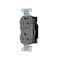 Hubbell Wiring Device-Kellems Straight Blade Receptacle, 5-20R, 20 A, 125V AC, 2 Pole, 3 Wire, Surface Mount, Grounded 8300STGY - alternate 1