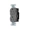 Hubbell Wiring Device-Kellems Straight Blade Receptacle, 5-15R, 15 A, 125V AC, 2 Pole, 3 Wire, Surface Mount, Grounded BR15STGY - alternate 1