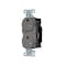 Hubbell Wiring Device-Kellems Straight Blade Receptacle, 5-20R, 20 A, 125V AC, 2 Pole, 3 Wire, Surface Mount, Grounded 5362STGYTR - alternate 1