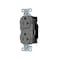 Hubbell Wiring Device-Kellems Straight Blade Receptacle, 5-20R, 20 A, 125V AC, 2 Pole, 3 Wire, Surface Mount, Grounded BR20STGY - alternate 1