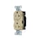 Hubbell Wiring Device-Kellems Duplex Straight Blade Receptacle, 5-20R, 20 A, 125V AC, 2 Pole, 3 Wire, Surface Mount, Grounded BR20STI - alternate 1