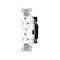 Hubbell Wiring Device-Kellems Straight Blade Receptacle, 5-20R, 20 A, 125V AC, 2 Pole, 3 Wire, Surface Mount, Grounded 5352STW - alternate 1