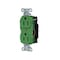 Hubbell Wiring Device-Kellems Straight Blade Receptacle, 5-15R, 15 A, 125V AC, 2 Pole, 3 Wire, Surface Mount, Grounded 5262STGN - alternate 1