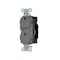 Hubbell Wiring Device-Kellems Straight Blade Receptacle, 5-15R, 15 A, 125V AC, 2 Pole, 3 Wire, Surface Mount, Grounded 5262STGYTR - alternate 1