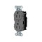 Hubbell Wiring Device-Kellems Straight Blade Receptacle, 5-15R, 15 A, 125V AC, 2 Pole, 3 Wire, Surface Mount, Grounded 5262STGY - alternate 1