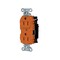 Hubbell Wiring Device-Kellems Straight Blade Receptacle, 5-15R, 15 A, 125V AC, 2 Pole, 3 Wire, Surface Mount, Grounded 5262STO - alternate 1