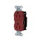 Hubbell Wiring Device-Kellems Straight Blade Receptacle, 5-15R, 15 A, 125V AC, 2 Pole, 3 Wire, Surface Mount, Grounded 5262STR - alternate 1