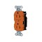 Hubbell Wiring Device-Kellems Straight Blade Receptacle, 5-20R, 20 A, 125V AC, 2 Pole, 3 Wire, Surface Mount, Grounded 5362STO - alternate 1