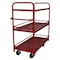 Dayton Utility Cart with Lipped Guards & Removable Metal Shelves, Steel, 1,200 lb Load Capacity, 2 Shelves 1DE94 - alternate 2
