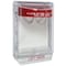 Safety Technology International Pull Station Guard, Polycarbonate, Flush Mount, 6 7/8 in W x 8 7/8 in H x 3 1/4 in D, Clear, Red STI-1200 - alternate 2