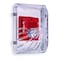 Safety Technology International Audible and Strobe Guard, Polycarbonate, Flush Mount, 6 1/2 in W x 8 1/2 in H x 4 in D, Clear STI-1210E - alternate 1