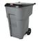 Rubbermaid Commercial BRUTE 95 gal Rectangular Rolling Plastic Can, Gray, None, Plastic, 27 3/8 in FG9W2200GRAY - alternate 9