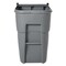Rubbermaid Commercial BRUTE 95 gal Rectangular Rolling Plastic Can, Gray, None, Plastic, 27 3/8 in FG9W2200GRAY - alternate 10