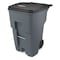 Rubbermaid Commercial BRUTE 95 gal Rectangular Rolling Plastic Can, Gray, None, Plastic, 27 3/8 in FG9W2200GRAY - alternate 1