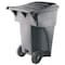 Rubbermaid Commercial BRUTE 95 gal Rectangular Rolling Plastic Can, Gray, None, Plastic, 27 3/8 in FG9W2200GRAY - alternate 5
