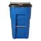 Rubbermaid Commercial BRUTE 95 gal Rectangular Rolling Plastic Can, Blue, None, Plastic, 27 3/8 in FG9W2273BLUE - alternate 8