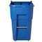 Rubbermaid Commercial BRUTE 95 gal Rectangular Rolling Plastic Can, Blue, None, Plastic, 27 3/8 in FG9W2273BLUE - alternate 4