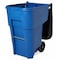 Rubbermaid Commercial BRUTE 95 gal Rectangular Rolling Plastic Can, Blue, None, Plastic, 27 3/8 in FG9W2273BLUE - alternate 2