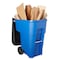 Rubbermaid Commercial BRUTE 95 gal Rectangular Rolling Plastic Can, Blue, None, Plastic, 27 3/8 in FG9W2273BLUE - alternate 7