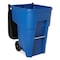 Rubbermaid Commercial BRUTE 95 gal Rectangular Rolling Plastic Can, Blue, None, Plastic, 27 3/8 in FG9W2273BLUE - alternate 3