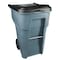 Rubbermaid Commercial BRUTE 65 gal Rectangular Rolling Plastic Can, Gray, None, Plastic, 25 3/8 in FG9W2100GRAY - alternate 7