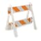 Zoro Select Barricade Leg, Plastic, High-Intensity Prismatic, 40 in Height, 29 in Length, 8 lb, White 97-01-1600 - alternate 2