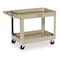 Rubbermaid Commercial Utility Cart with Deep Lipped Plastic Shelves, Structural Foam, 500 lb Load Capacity, 2 Shelves FG452089BEIG - alternate 2