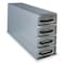 Crescent Jobox 4 Drawer Long Stacked Heavy-Duty Aluminum Drawer Storage - 12"W x 24"H x 50"L 1409980 - alternate 1