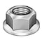 Zoro Select Top Lock Distorted Thread Lock Nut, 1/4"-20, Steel, Grade A, Zinc Plated, 9/64 in Ht, 6000 PK 4RXT8 - alternate 1