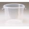 Rubbermaid Commercial Round Storage Container, 6 qt FG572324CLR - alternate 1