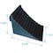 Zoro Select Wheel Chock, 7 1/4 In W x 9 3/8 InH, Black 1GUL2 - alternate 2