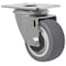 Zoro Select Swivel Plate Caster, Therm Rubber, 3 in, 154 lb 1G190 - alternate 1
