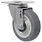 Zoro Select Swivel Plate Caster, Therm Rubber, 4 in, 176 lb 1G191 - alternate 1
