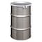 Zoro Select Open Head Transport Drum, 304 Stainless Steel, 30 gal, Unlined, Silver ST3004 - alternate 1