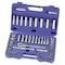Westward 3/8" Drive Socket Wrench Set SAE, Metric 49 Pieces 1/4 in to 7/8 in, 6 mm to 21 mm , Chrome 1KEH7 - alternate 1