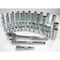 Westward 3/8" Drive Socket Wrench Set SAE, Metric 49 Pieces 1/4 in to 7/8 in, 6 mm to 21 mm , Chrome 1KEH7 - alternate 2