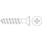 Zoro Select Wood Screw, #7, 1/2 in, Zinc Plated Steel Flat Head Slotted Drive, 100 PK WSRI0-700500-100P - alternate 2