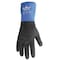 Showa CHM Chemical Resistant Gloves, Natural Rubber Latex, Neoprene, 12 in L, 26 mil, Black, Blue, 9 CHML-09 - alternate 1