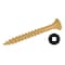 Zoro Select Wood Screw, No. 8, 3 in, Zinc Plated Steel Flat Head Square Drive, 100 PK U25140.016.0300 - alternate 1