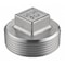 Zoro Select 304 Stainless Steel Square Head Plug, 1/2 in Fitting Pipe Size, Male NPT, Class 150 40SQ112N012 - alternate 1